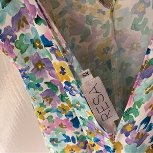 RESA Floral Multicolor Blue Midi Dress in Monet